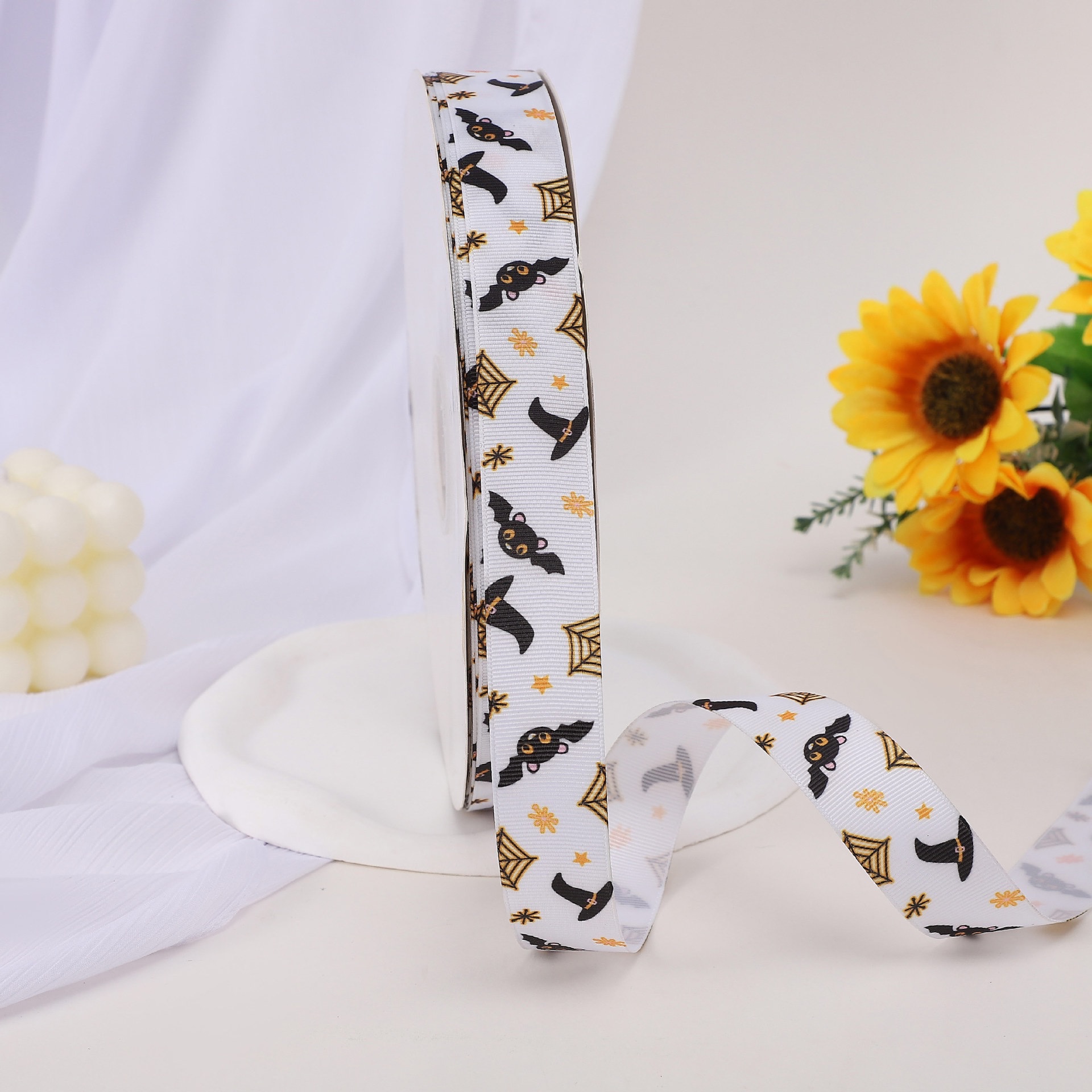 New Halloween printed webbing, DIY handmade materials, gift box packaging, ribbon clothing accessories, ribbon wholesale detail image 19