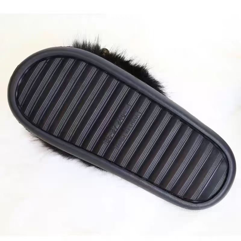 New best-selling woolen slippers, bow cotton slippers, women's winter home plush shoes, thickened and warm open indoor slippers, high-quality all-season slippers detail image 5