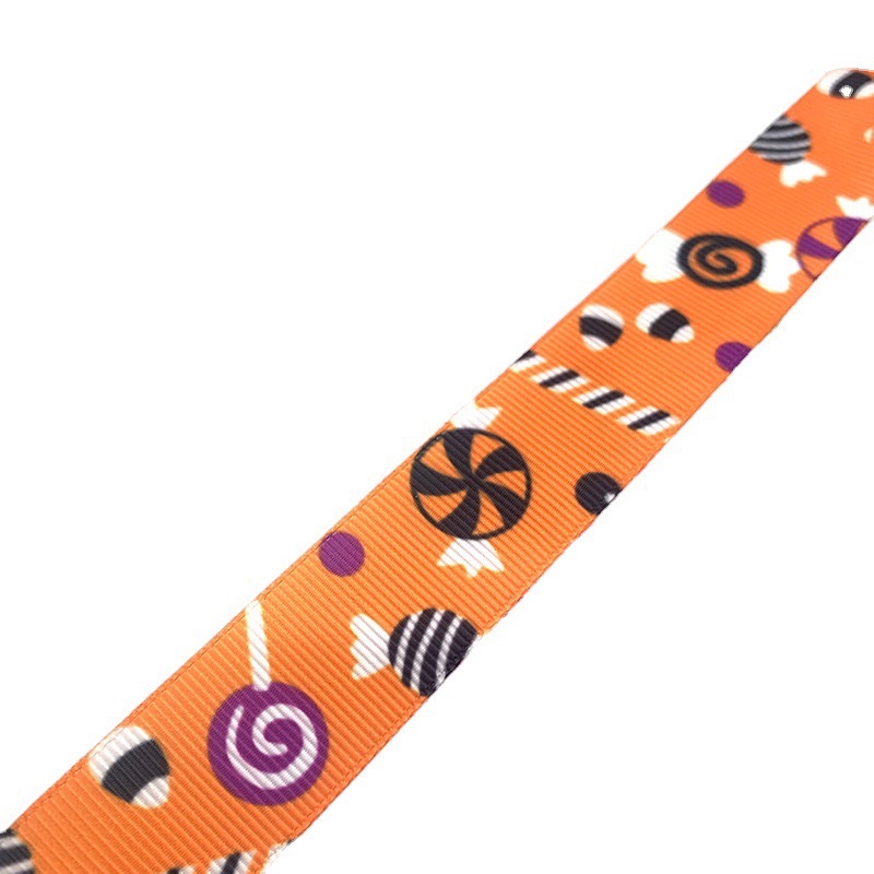 New Halloween printed webbing, DIY handmade materials, gift box packaging, ribbon clothing accessories, ribbon wholesale detail image 5