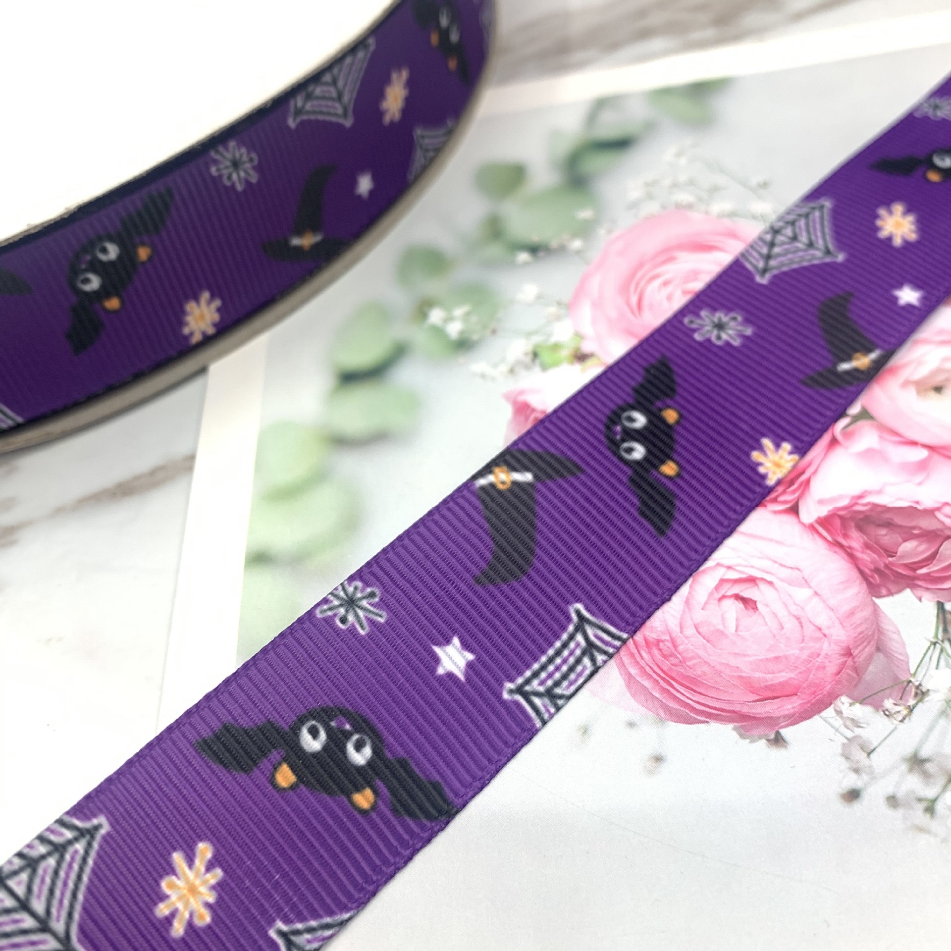 New Halloween printed webbing, DIY handmade materials, gift box packaging, ribbon clothing accessories, ribbon wholesale detail image 13