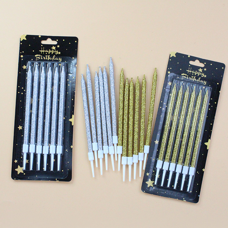 批发亮闪闪蜡烛派对装饰宝宝生日装饰蛋糕