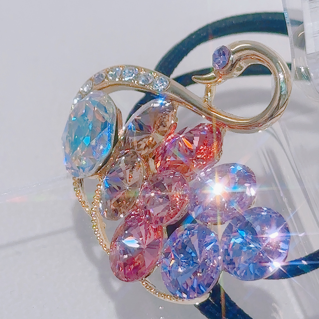 Swan Austrian Swarovski crystal gold-plated jewelry clip jewelry detail image 10