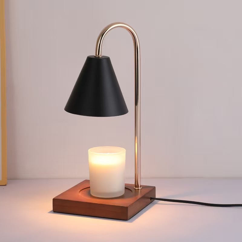 Cross-border exclusive melting candle lamp, flameless aroma diffuser lamp, wooden bedroom eye-protecting table lamp, light luxury melting wax lamp, high-end table lamp, custom-made table lamp, no aroma wax detail image 8