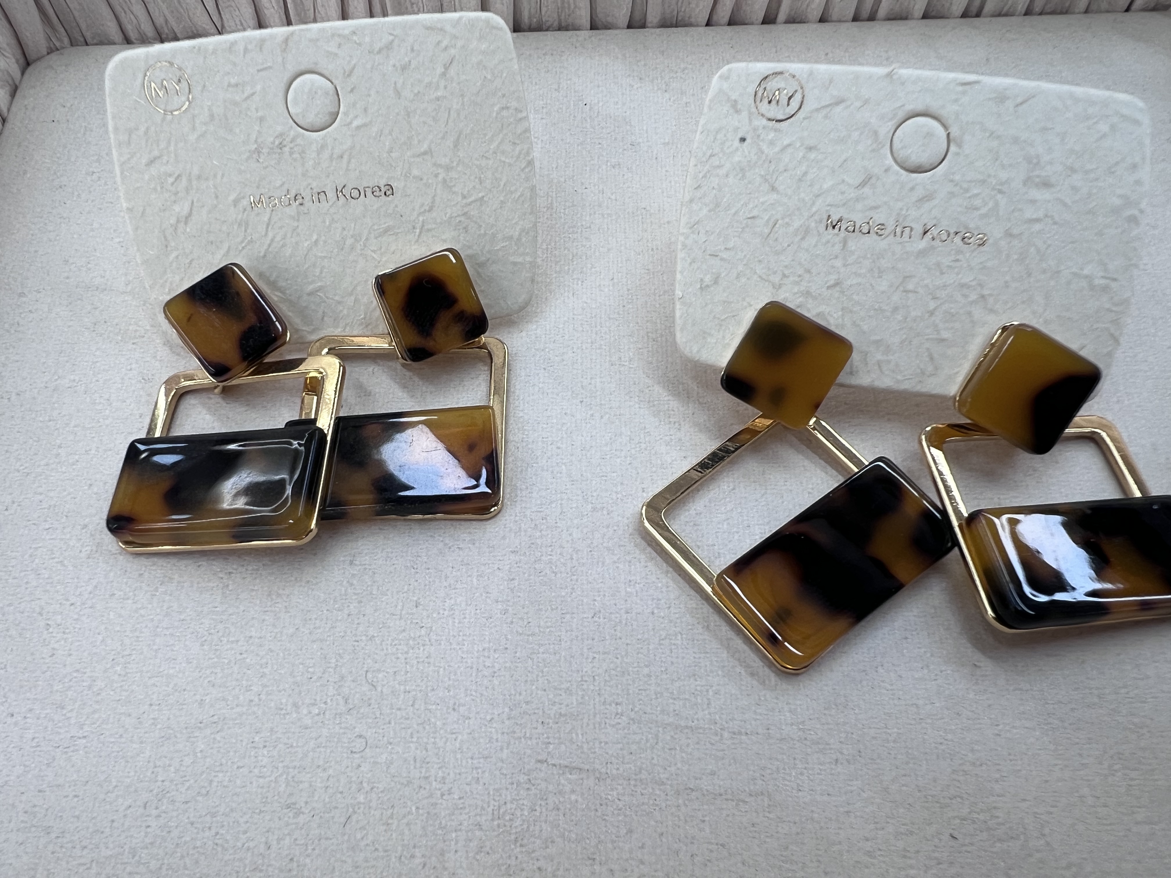 米珠编织水晶耳环女式时尚饰品简约设计感耳饰详情图5