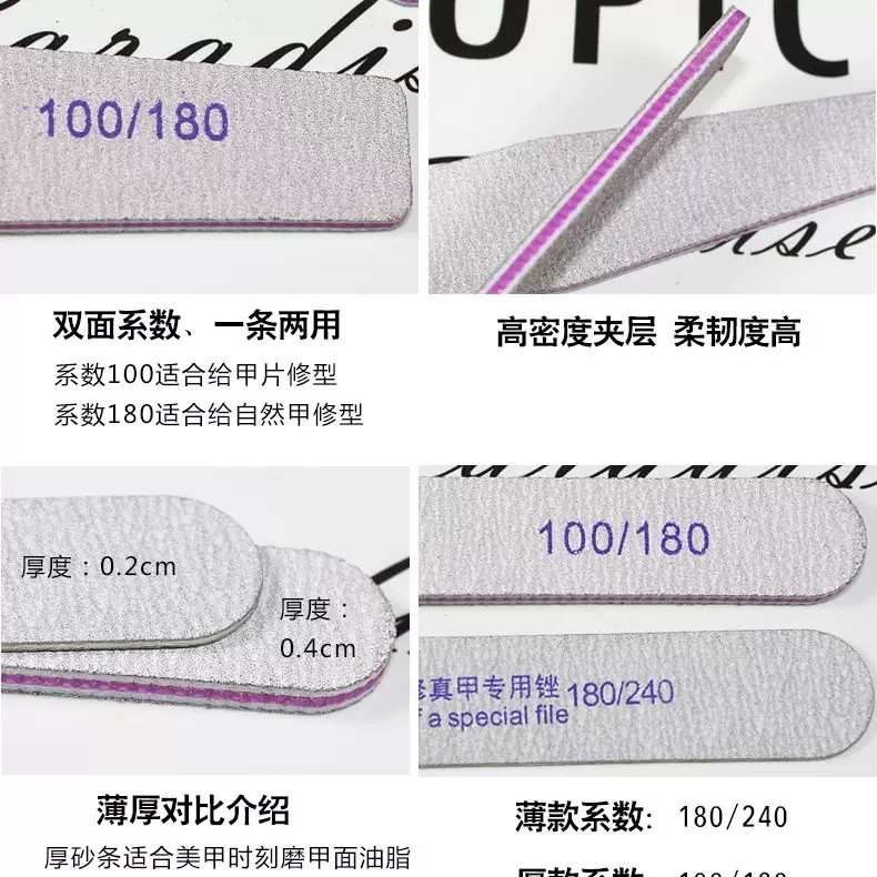 Specialized nail polish grinding, arc-shaped nail polish polishing board, nail polish sanding strip, nail polish tool polishing strip details Picture