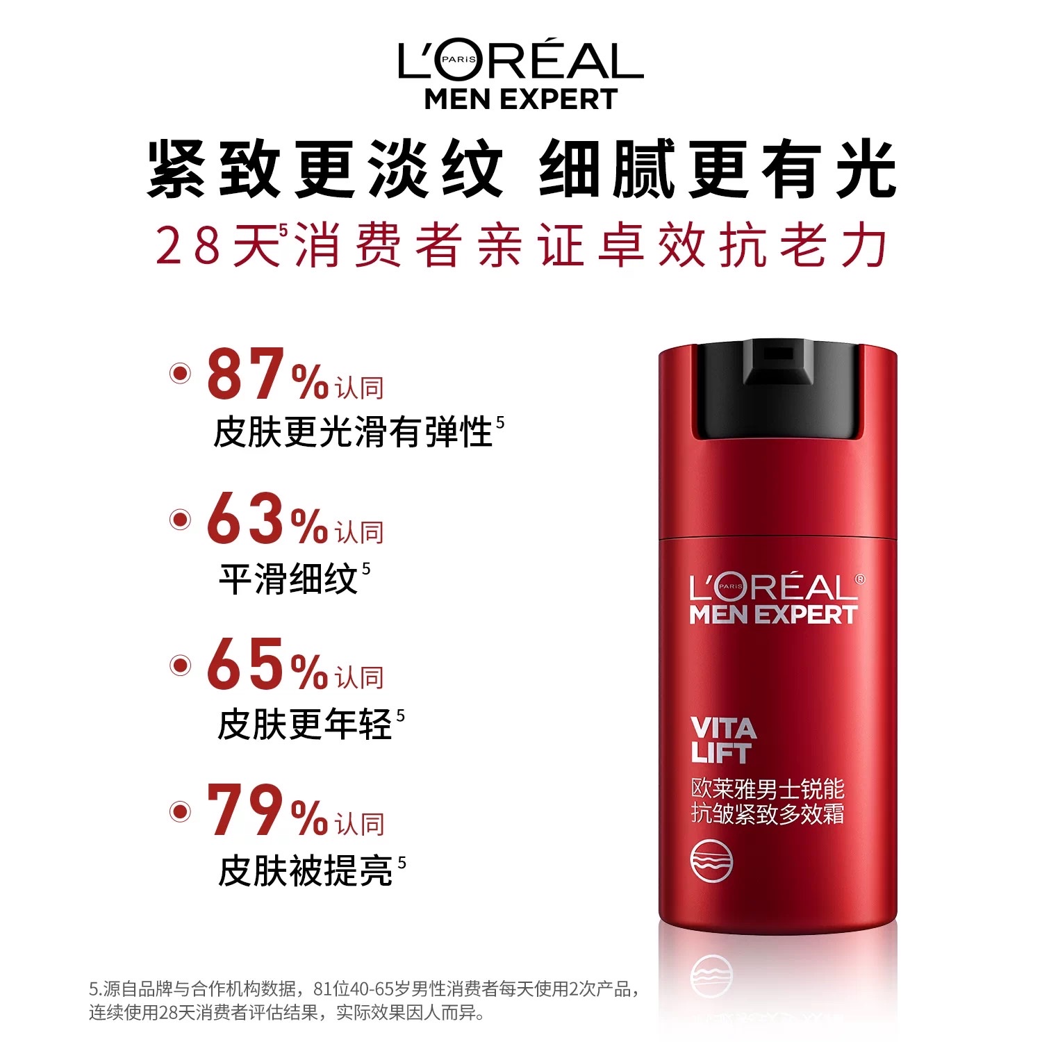 欧莱雅男士锐能抗皱紧致多效霜50ml details Picture
