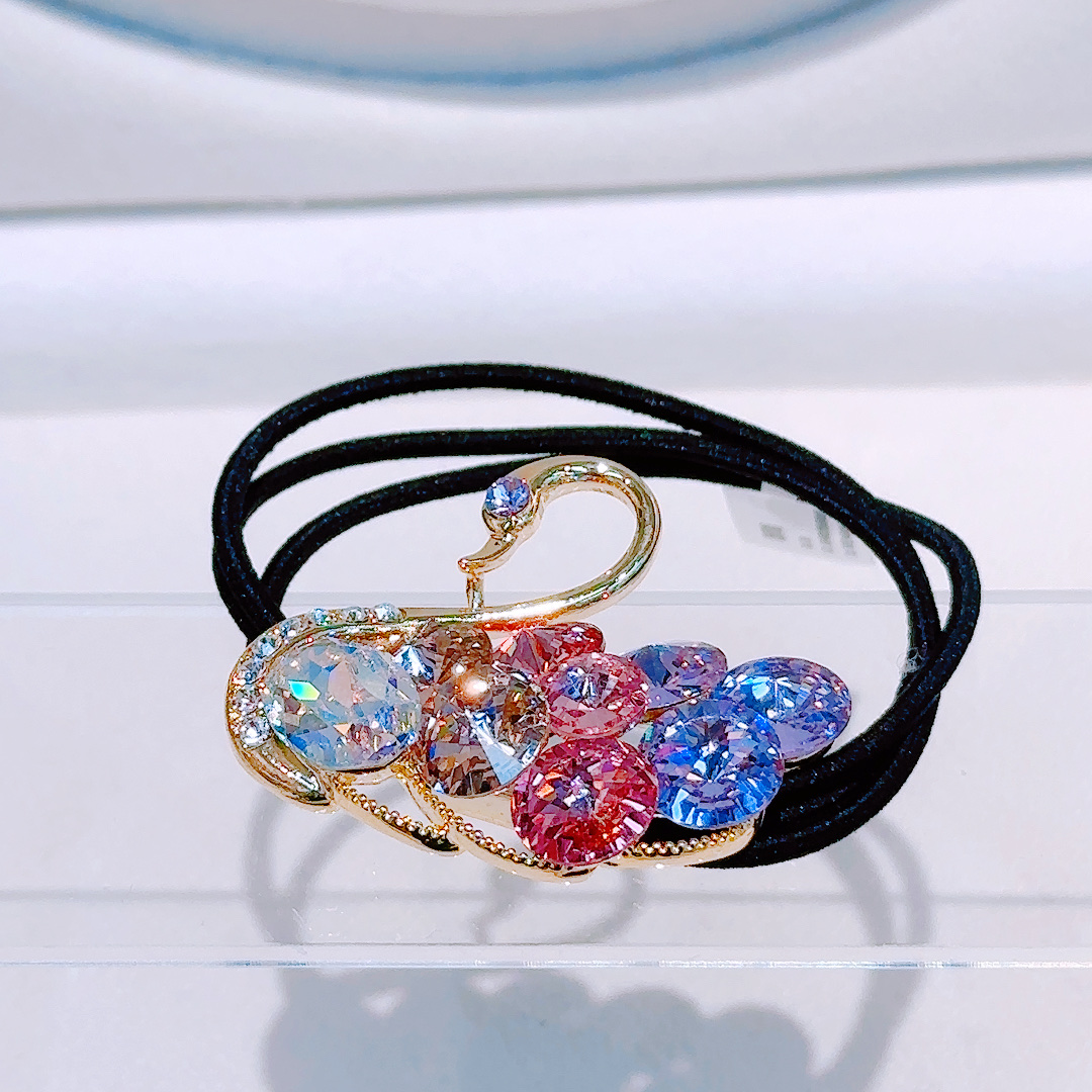 Swan Austrian Swarovski crystal gold-plated jewelry clip jewelry detail image 8
