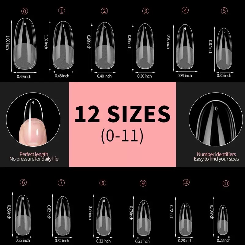 Wholesale of transparent semi-matte nail plates, fully attached, scratch-free, flat, high-position semi-attached wearable nails Specification image