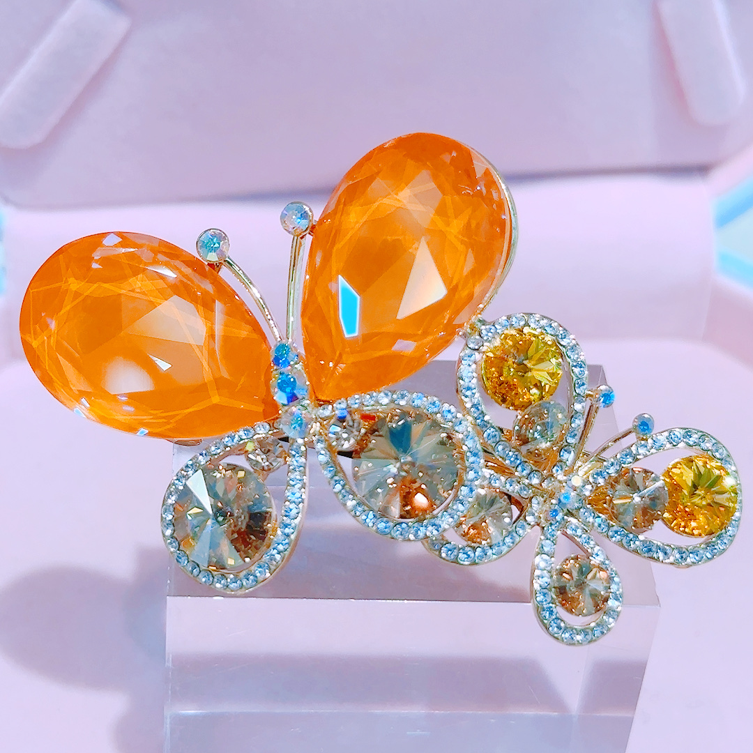 奥地利施华洛水晶 镀金饰品 夹子珠宝首饰详情图5