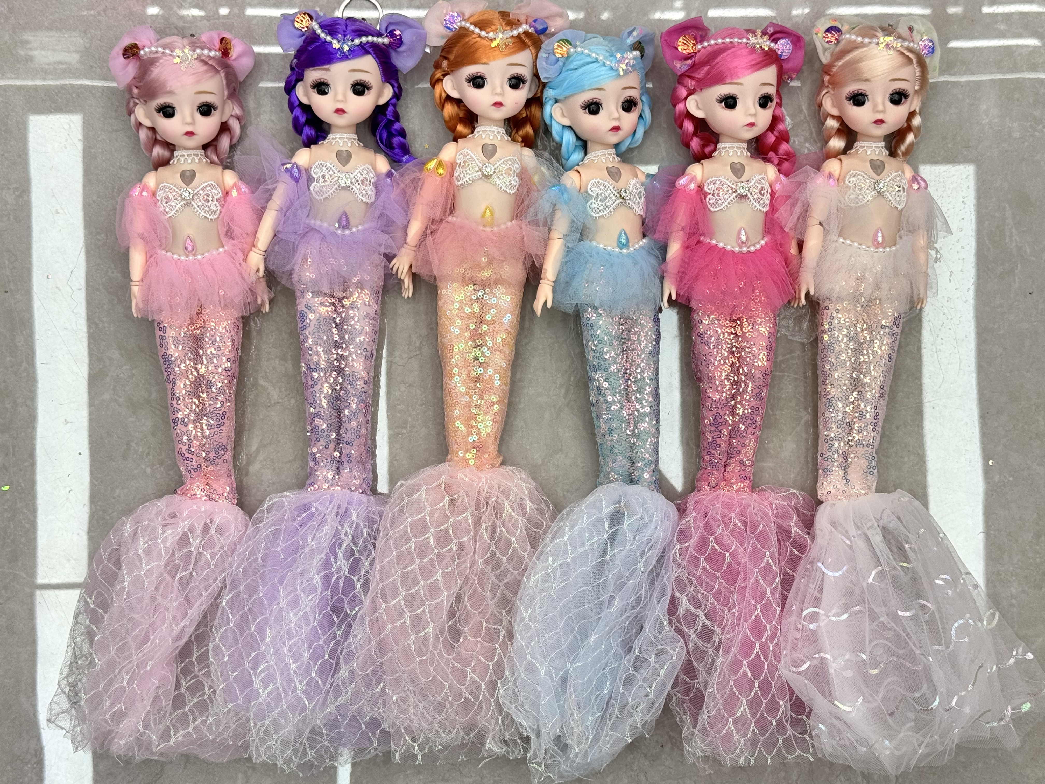 Mermaid doll, dreamy fairy doll, can be dressed up and styled, princess, children's playhouse toy