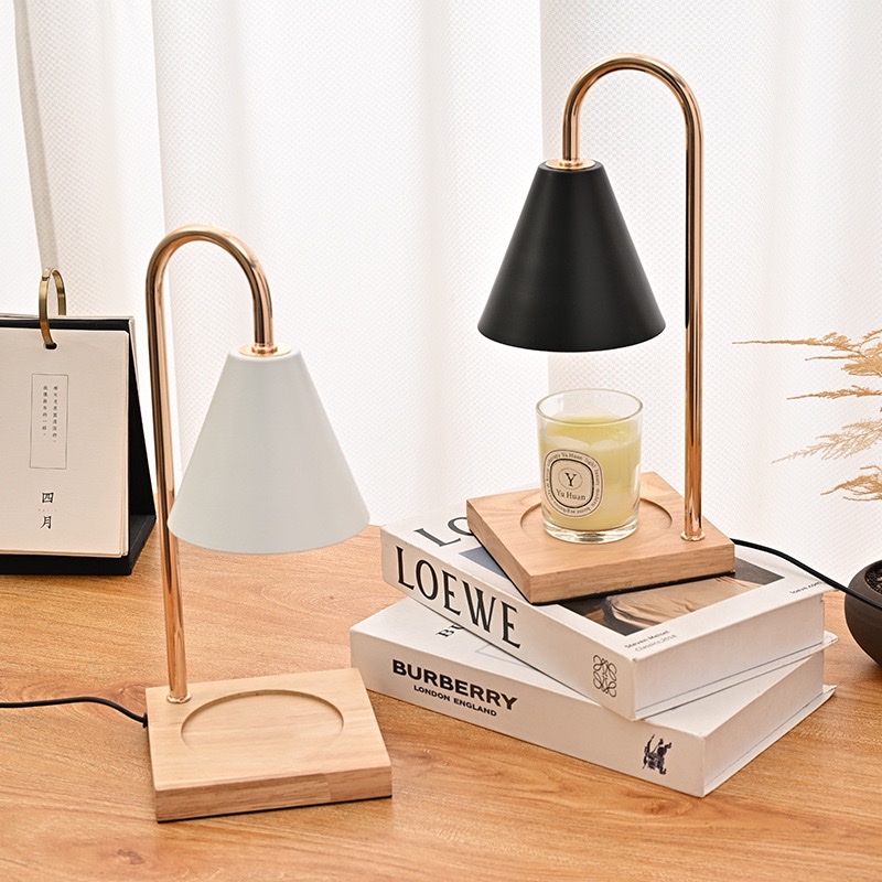 Cross-border exclusive melting candle lamp, flameless aroma diffuser lamp, wooden bedroom eye-protecting table lamp, light luxury melting wax lamp, high-end table lamp, custom-made table lamp, no aroma wax details Picture