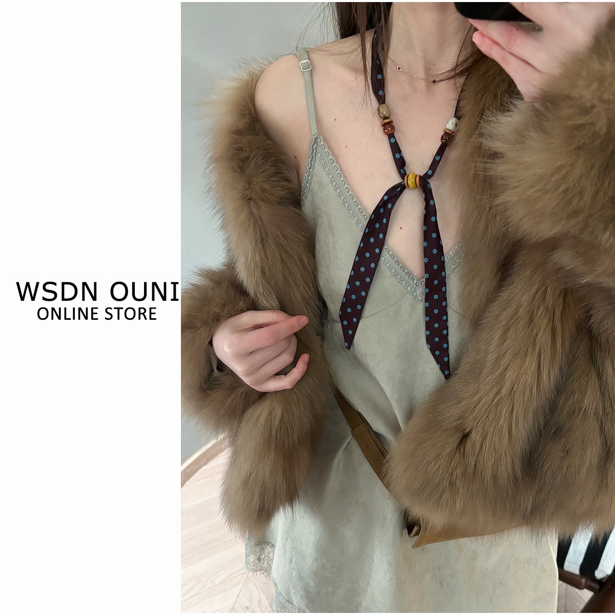 Hot-selling ZZMS026# Vitality Bead beaded Scarf. Retro long ribbon beaded details Picture