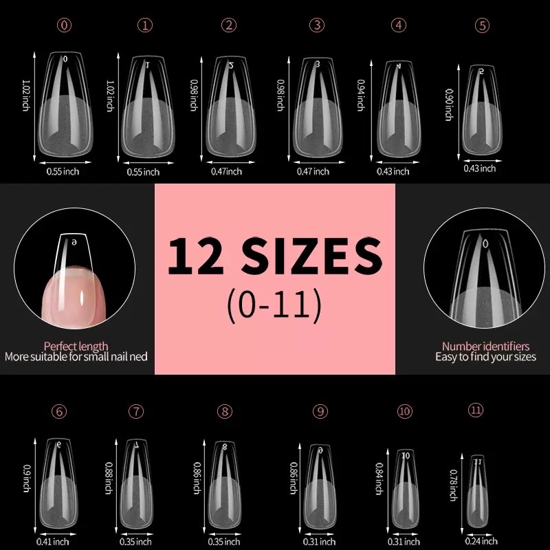 Wholesale of transparent semi-matte nail plates, fully attached, scratch-free, flat, high-position semi-attached wearable nails Item Picture