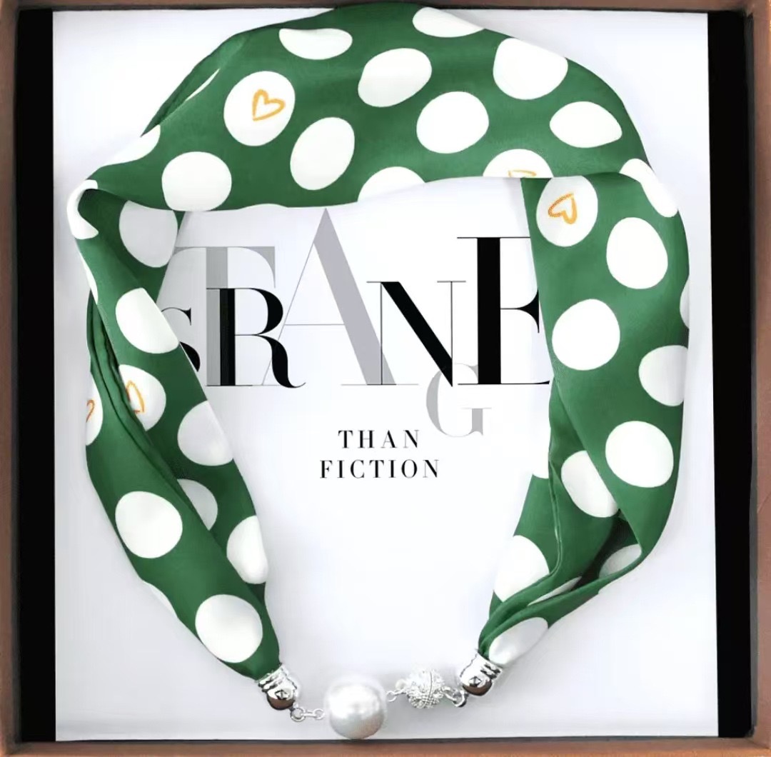 Bestseller ZZMS053# Pearl with Diamond magnetic clasp Necklace Silk Scarf detail image 20