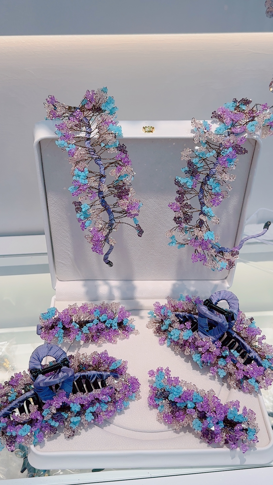繁华造型  水晶➕镀金饰品 夹子珠宝首饰
