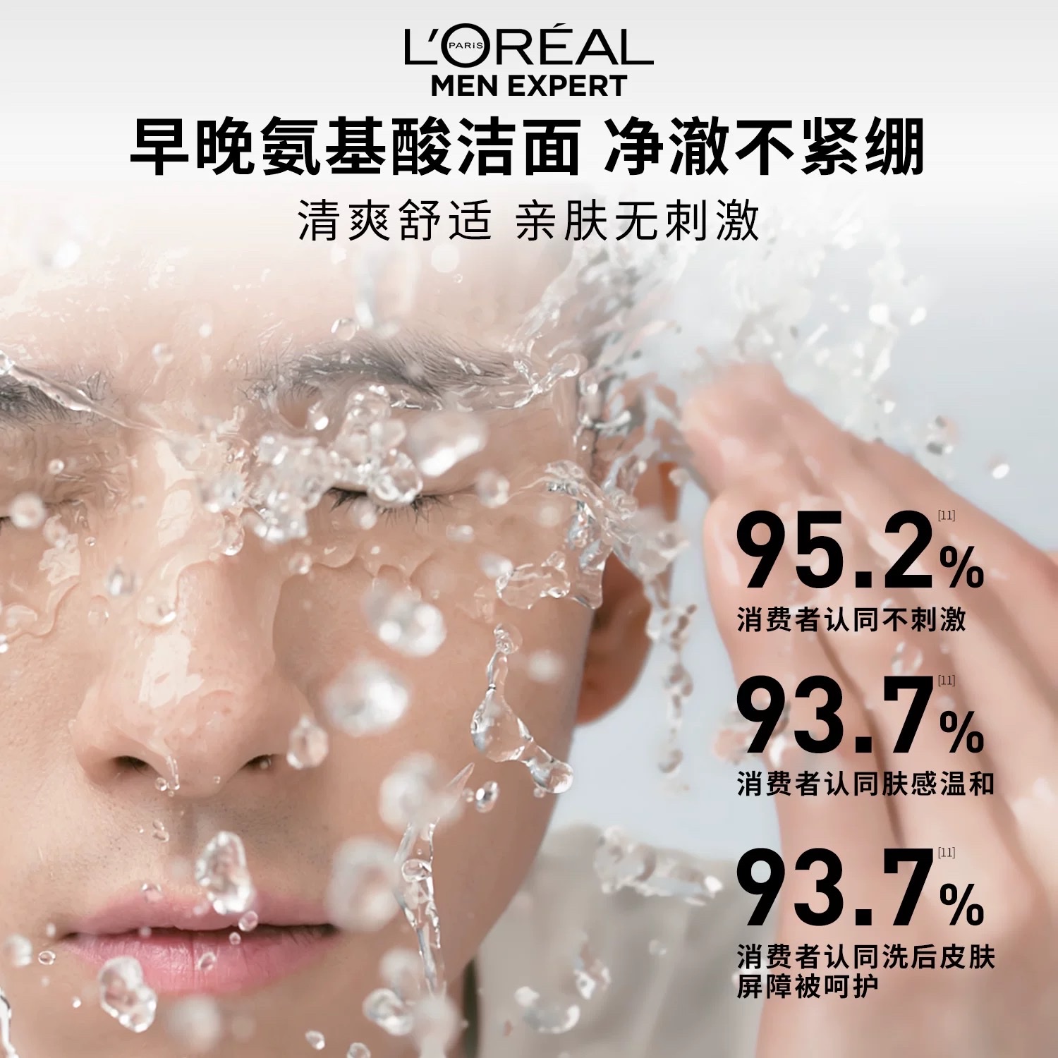 L 'Oreal Men's Amino Cleansing Cleanser 185ml Specification image