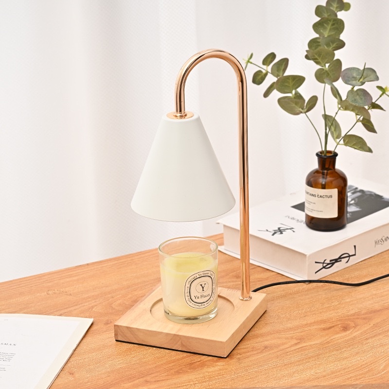 Cross-border exclusive melting candle lamp, flameless aroma diffuser lamp, wooden bedroom eye-protecting table lamp, light luxury melting wax lamp, high-end table lamp, custom-made table lamp, no aroma wax Item Picture