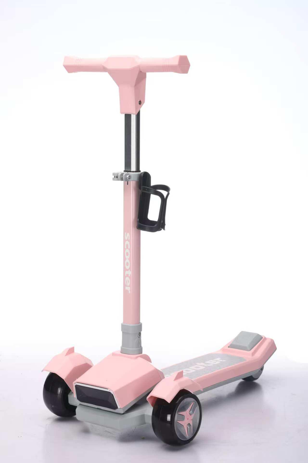 新款炫酷大气儿童滑板车带灯光音乐儿童玩具车可升降