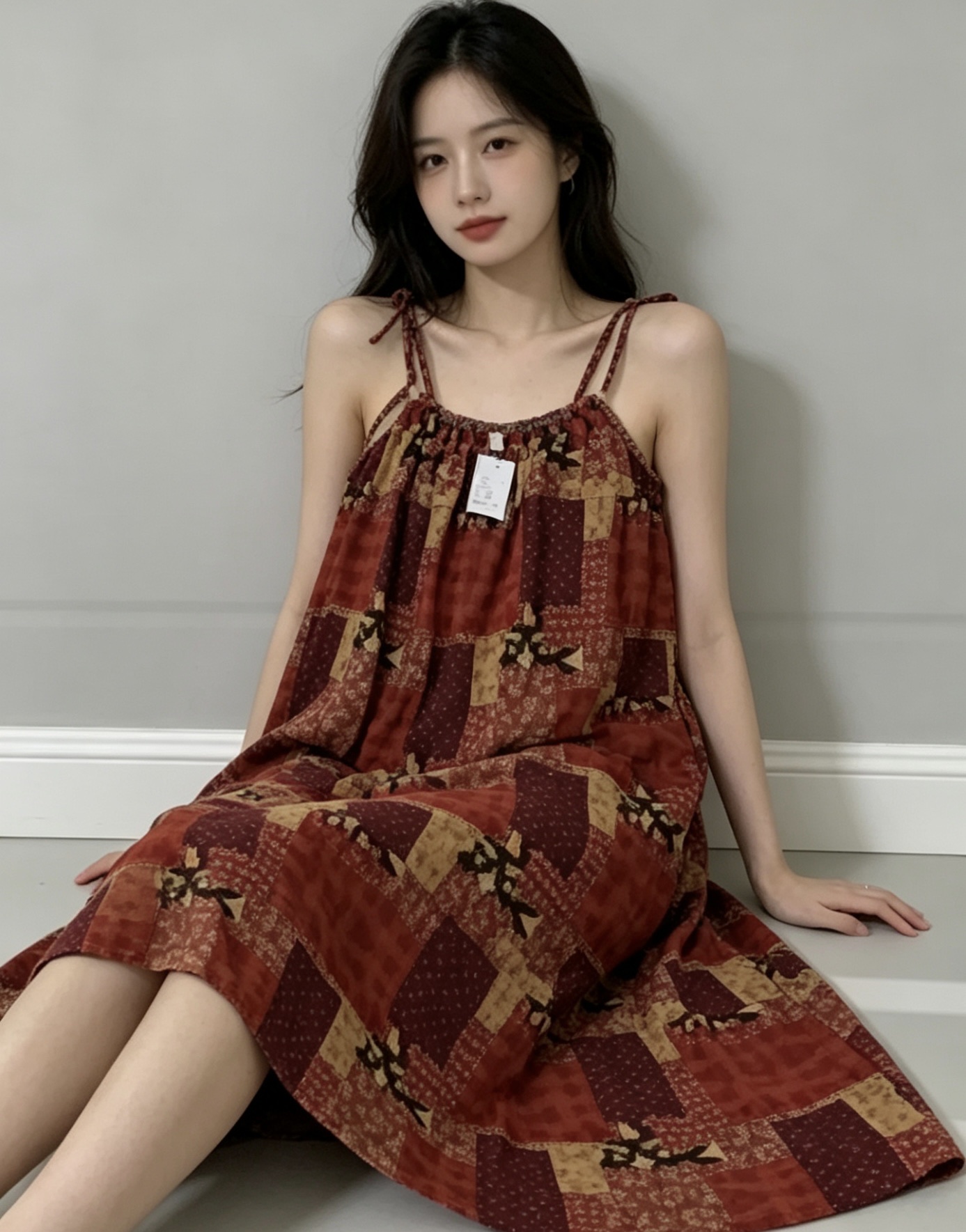 外贸修身显瘦连衣裙夏季新款女装宽松长袖针织衫