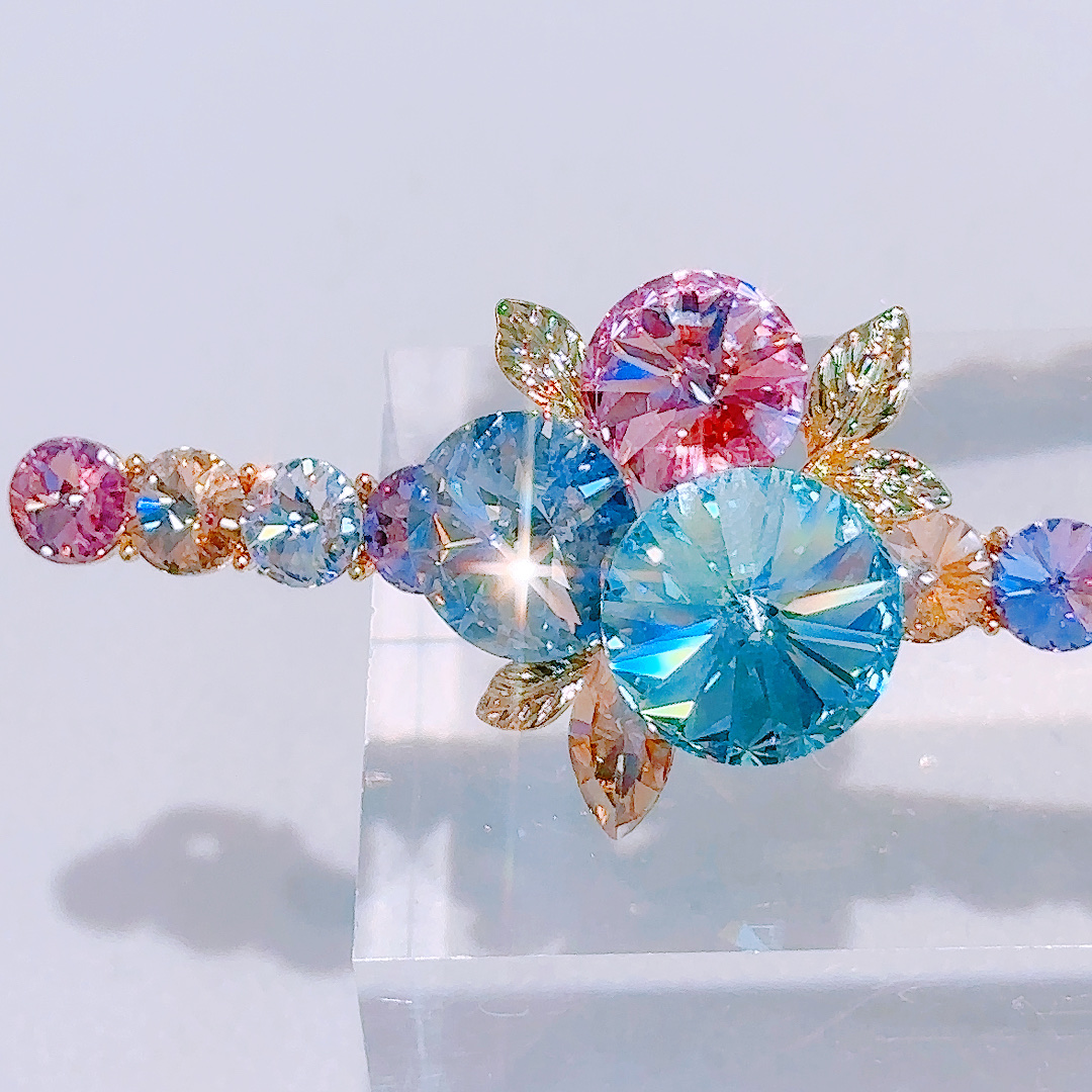 Austrian Swarovski crystal gold-plated jewelry and ornaments detail image 4