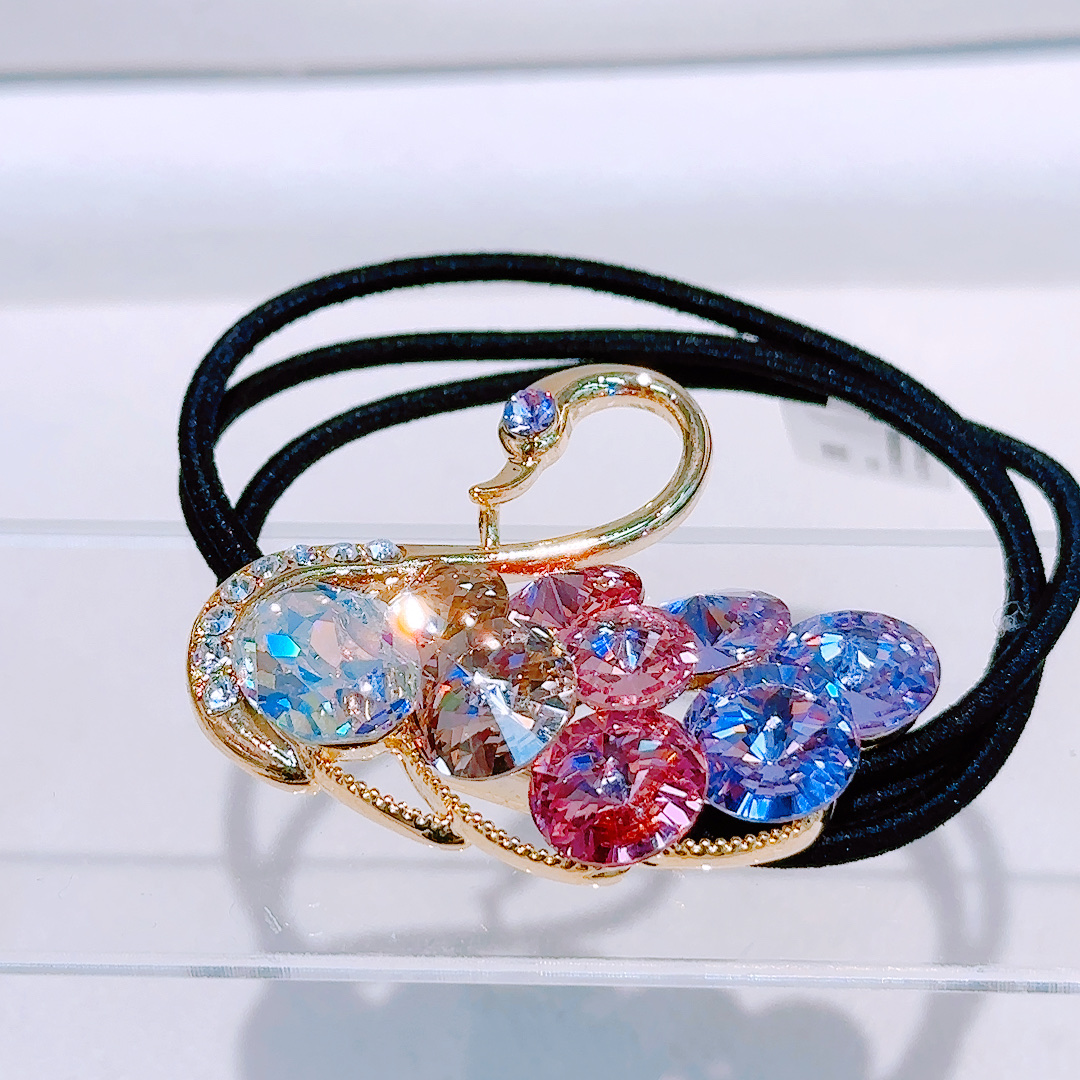 Swan Austrian Swarovski crystal gold-plated jewelry clip jewelry detail image 9