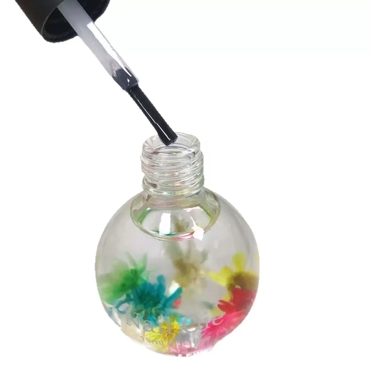 Nail art dry flower Nourishing oil isolates, protects, moisturizes and softens dead skin and hangnails. Nail art floral finger rim oil beauty tool Application Scenario