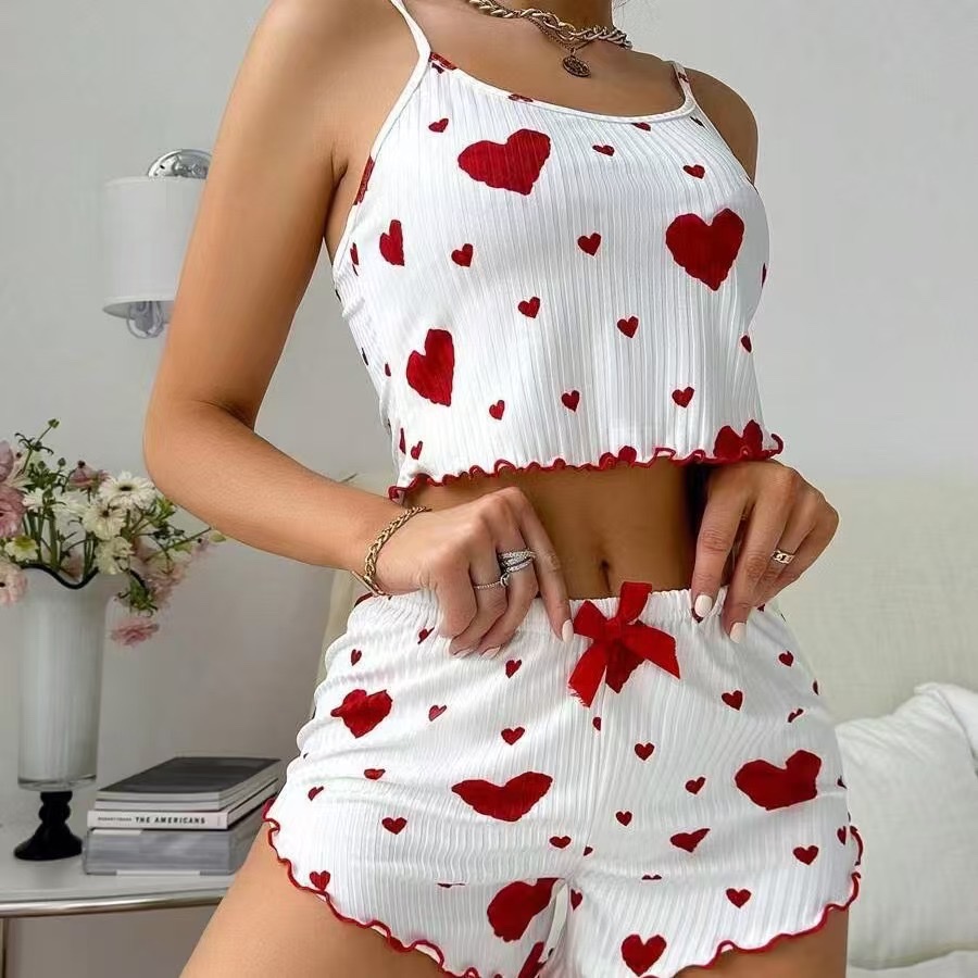 New cross-border heart-shaped home wear for women from Europe and America is available for export on AliExpress