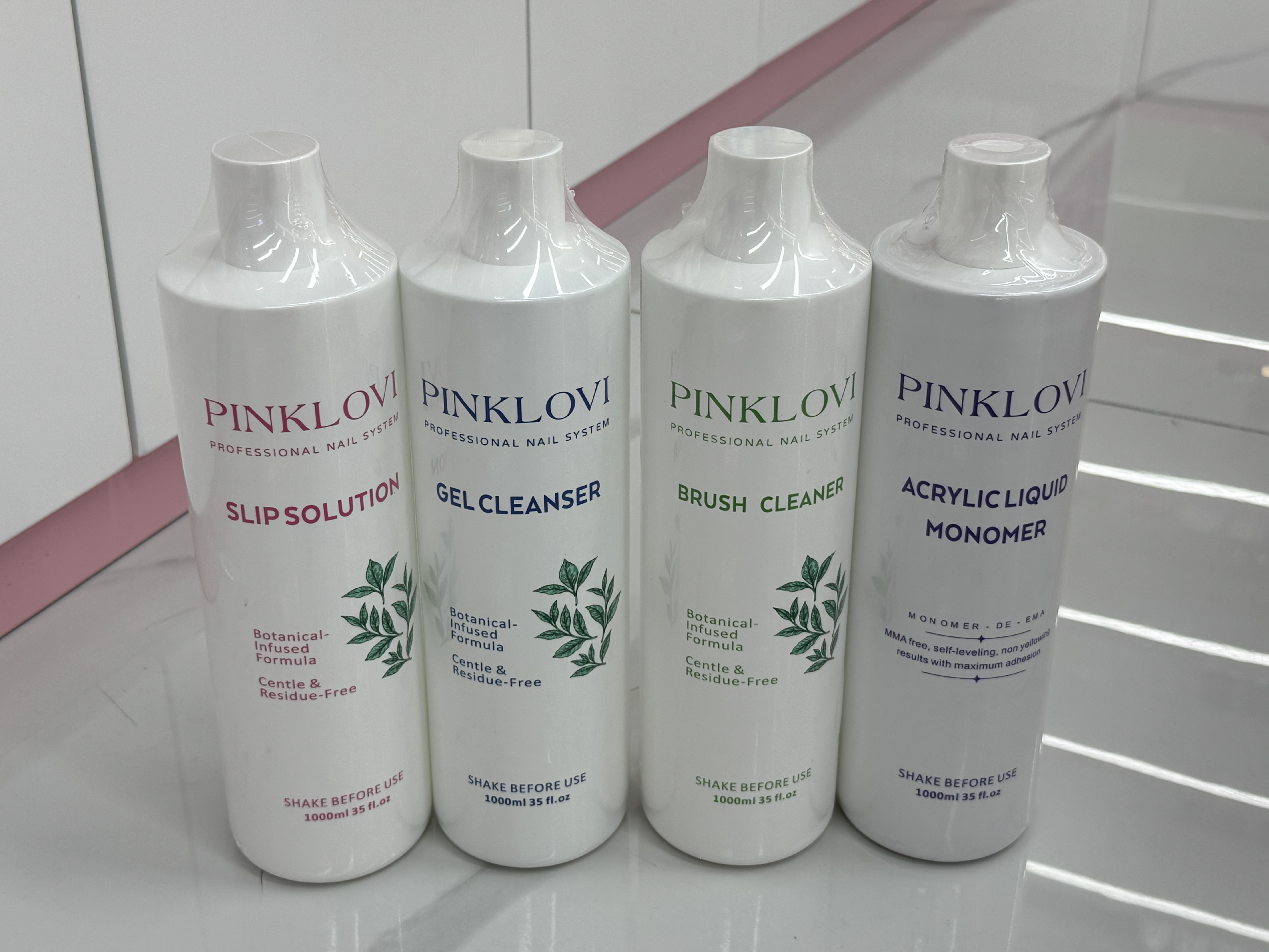 Nail art four-piece set: pen lotion/gel cleaner/brush cleaner/acrylic monomer plant extract, gentle and resist-free