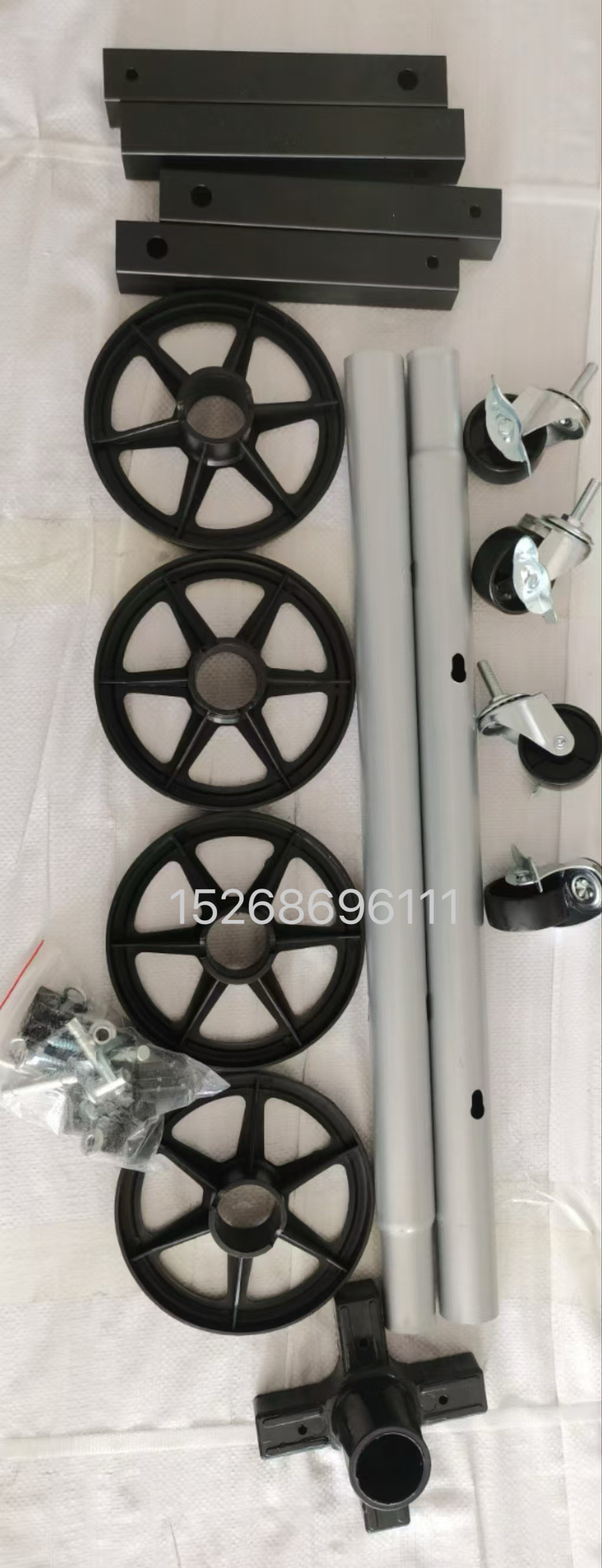 Four tire brackets, tire safety brackets, wheeled tire placement brackets, cross brackets detail image 8