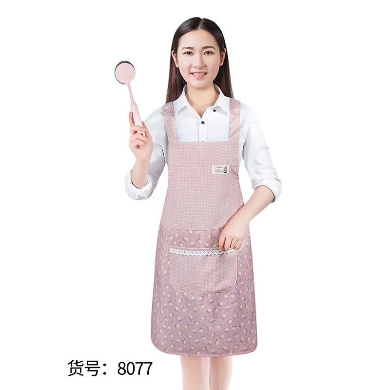 Soft sleeveless bamboo cotton apron, kitchen, cooking, work, restaurant, home, waterproof, home, hand drying, waist skirt Item Picture