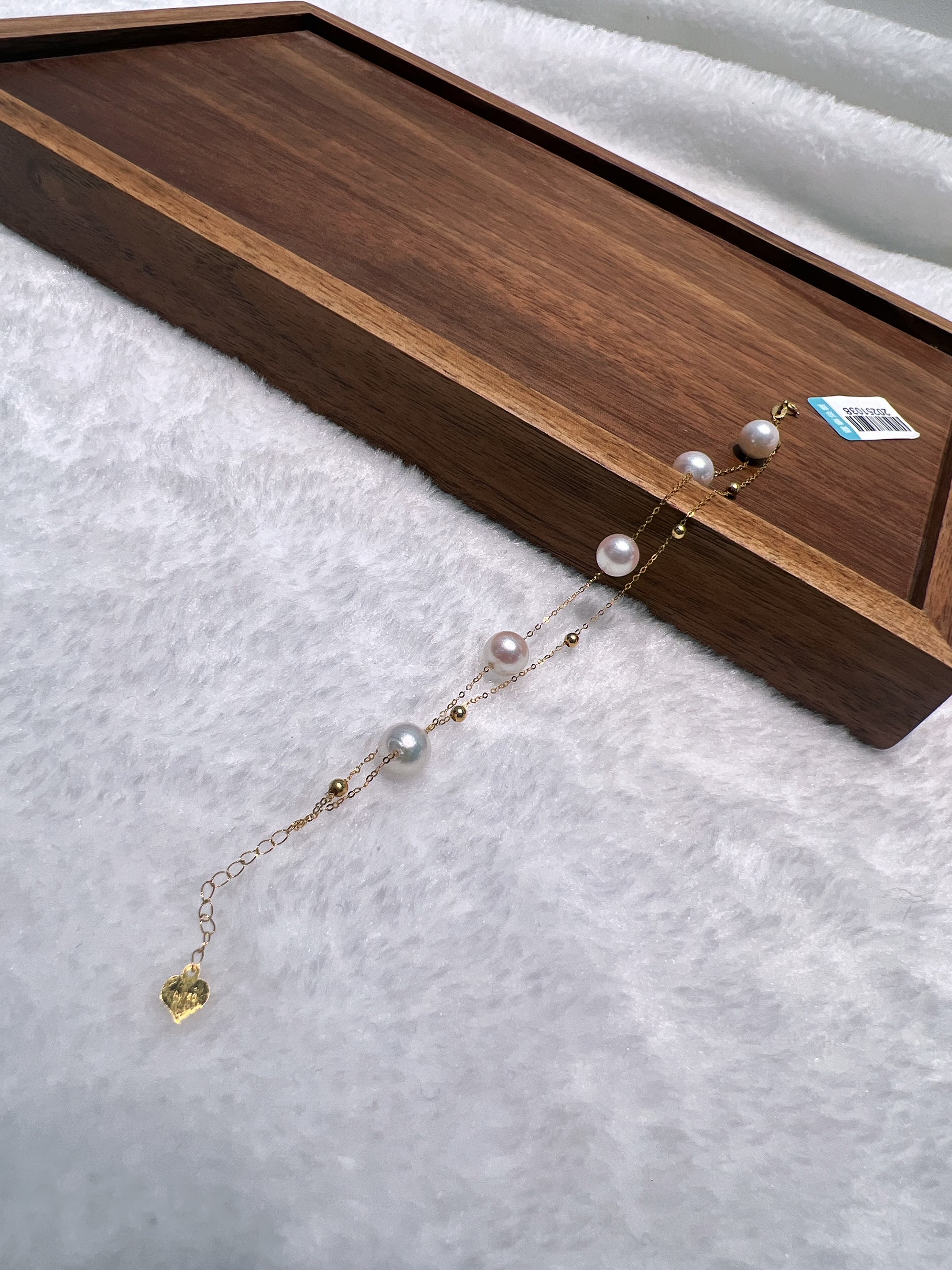 18k gold natural seawater pearl bracelet, Shun Ai Natural pearl Specification image
