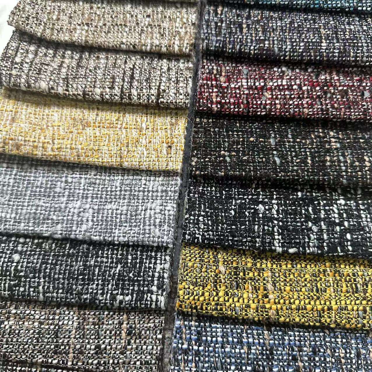 Colored linen and linen fabric, high-end sofa fabric from Europe and America