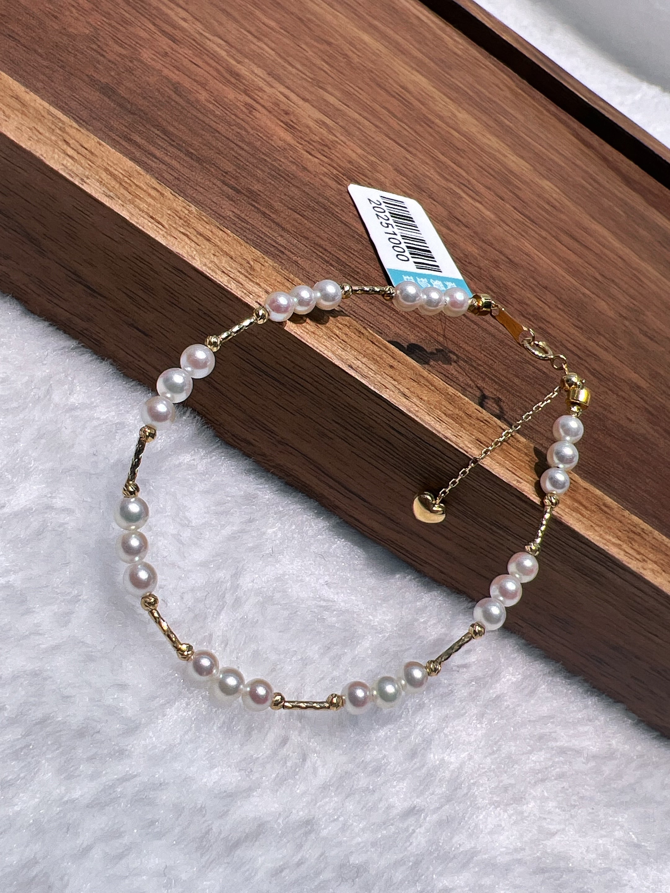18k金天然珍珠手链产品图