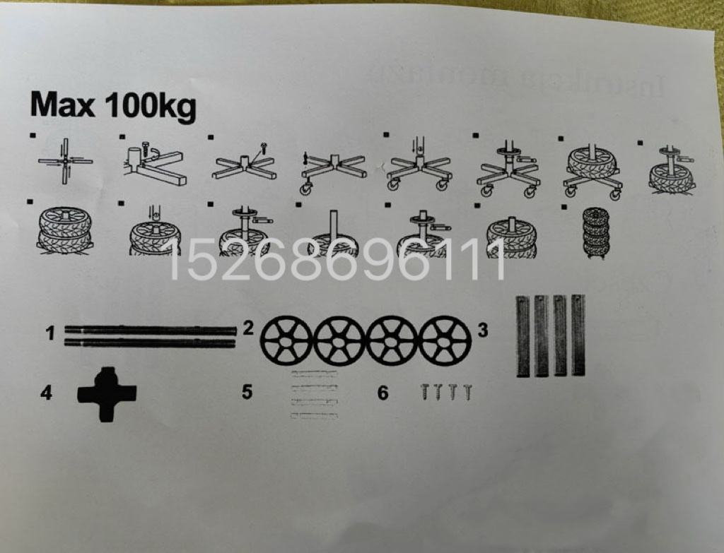 Four tire brackets, tire safety brackets, wheeled tire placement brackets, cross brackets detail image 7