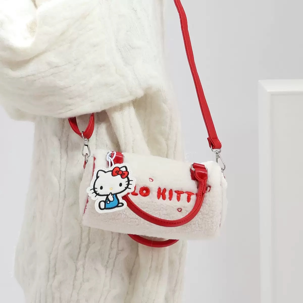 毛毛kitty帆布包女士手提牛仔布包单肩大容量日常通勤包布包女士手提布包