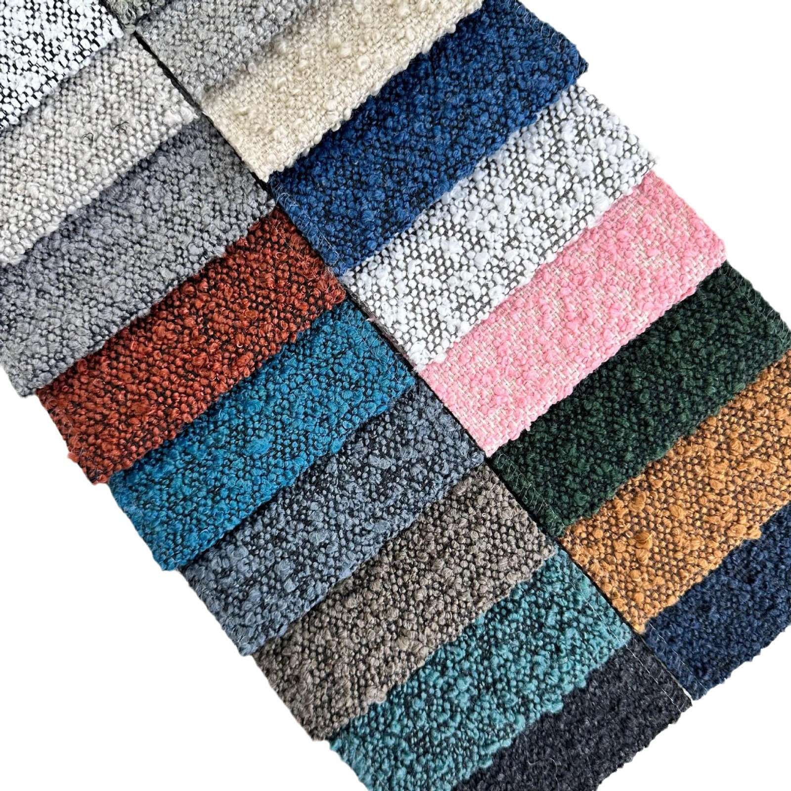 The manufacturer has in stock a Nordic-style home sofa with circular gauze linen and teddy fleece Application Scenario