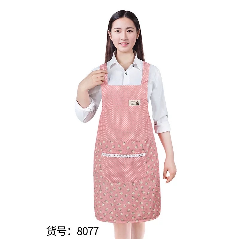 Soft sleeveless bamboo cotton apron, kitchen, cooking, work, restaurant, home, waterproof, home, hand drying, waist skirt details Picture