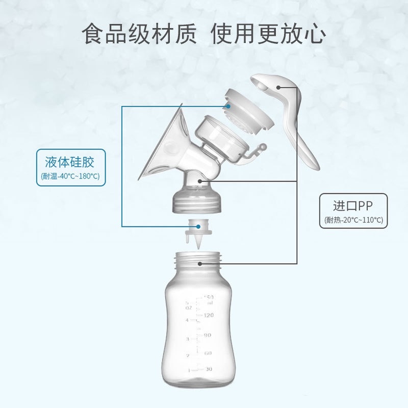 英文包装手动吸奶器孕产妇用品硅胶挤奶器拔奶催乳Breast pump细节图