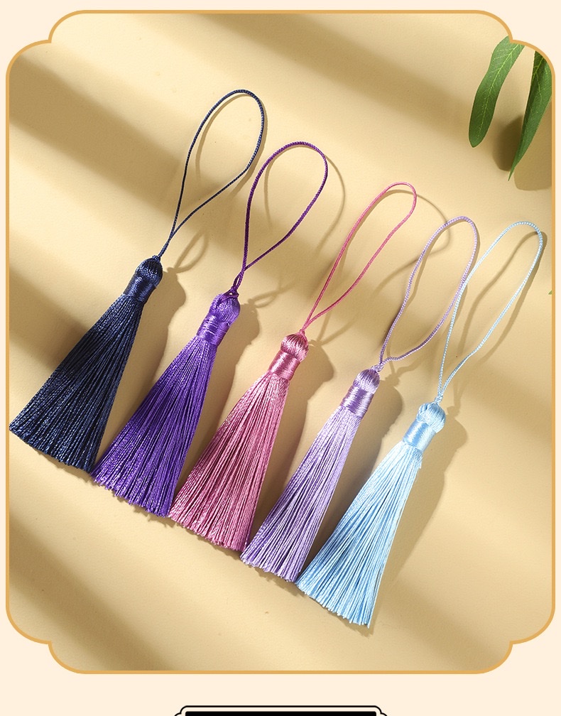 8 cm polyester tassel tassels, Chinese-style bookmarks, clothing pendant accessories, decorative pendant accessories, large quantity wholesale detail image 13