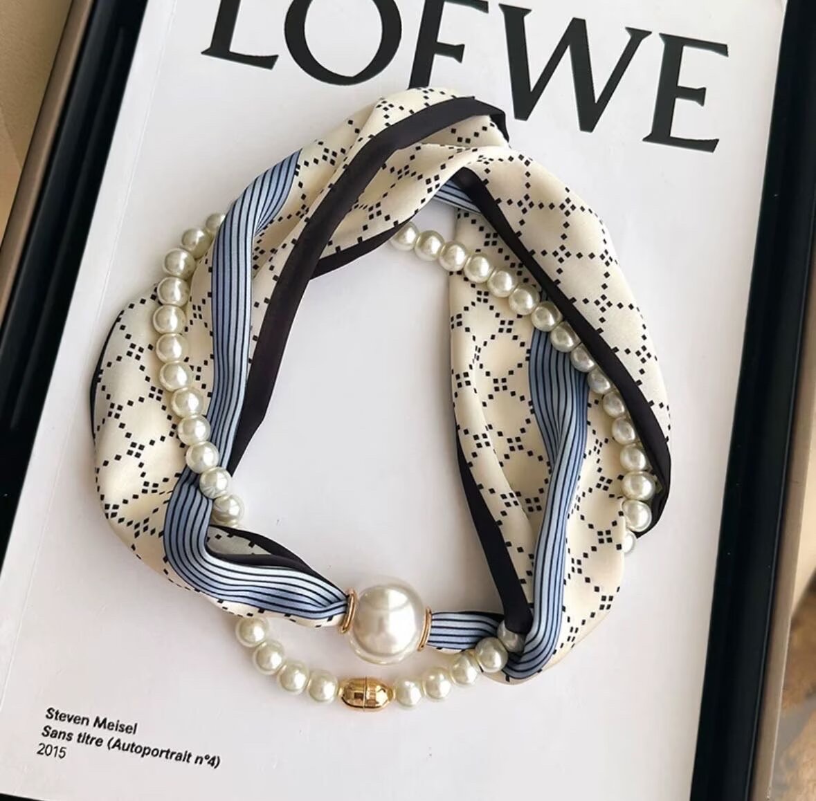new Hot New Large Pearl magnetic clasp round towel ZZTY050# For more new styles, ask me for pictures, 06# glass beads, 05# plastic beads; "Handshake" detail image 9