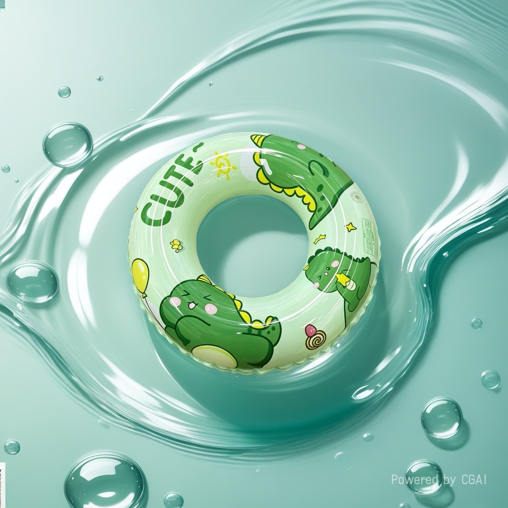 儿童卡通充气游泳圈 儿童腋下圈  充气玩具 小奶龙泳圈游泳用品详情图3