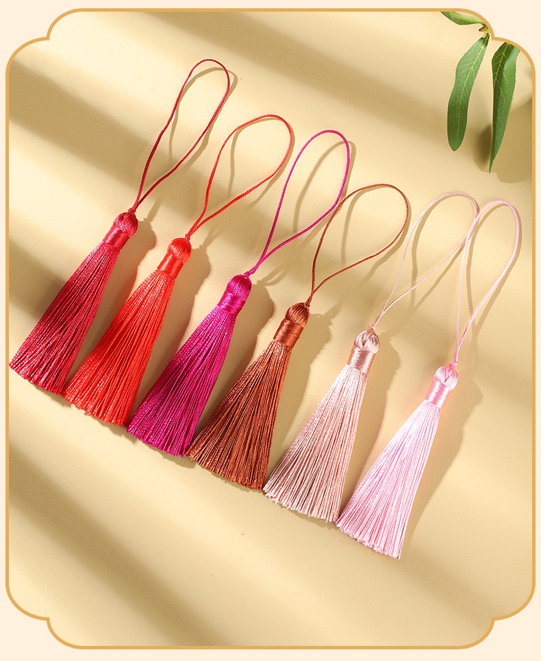 8 cm polyester tassel tassels, Chinese-style bookmarks, clothing pendant accessories, decorative pendant accessories, large quantity wholesale detail image 12