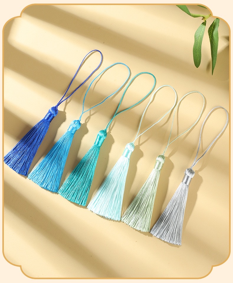 8 cm polyester tassel tassels, Chinese-style bookmarks, clothing pendant accessories, decorative pendant accessories, large quantity wholesale detail image 8