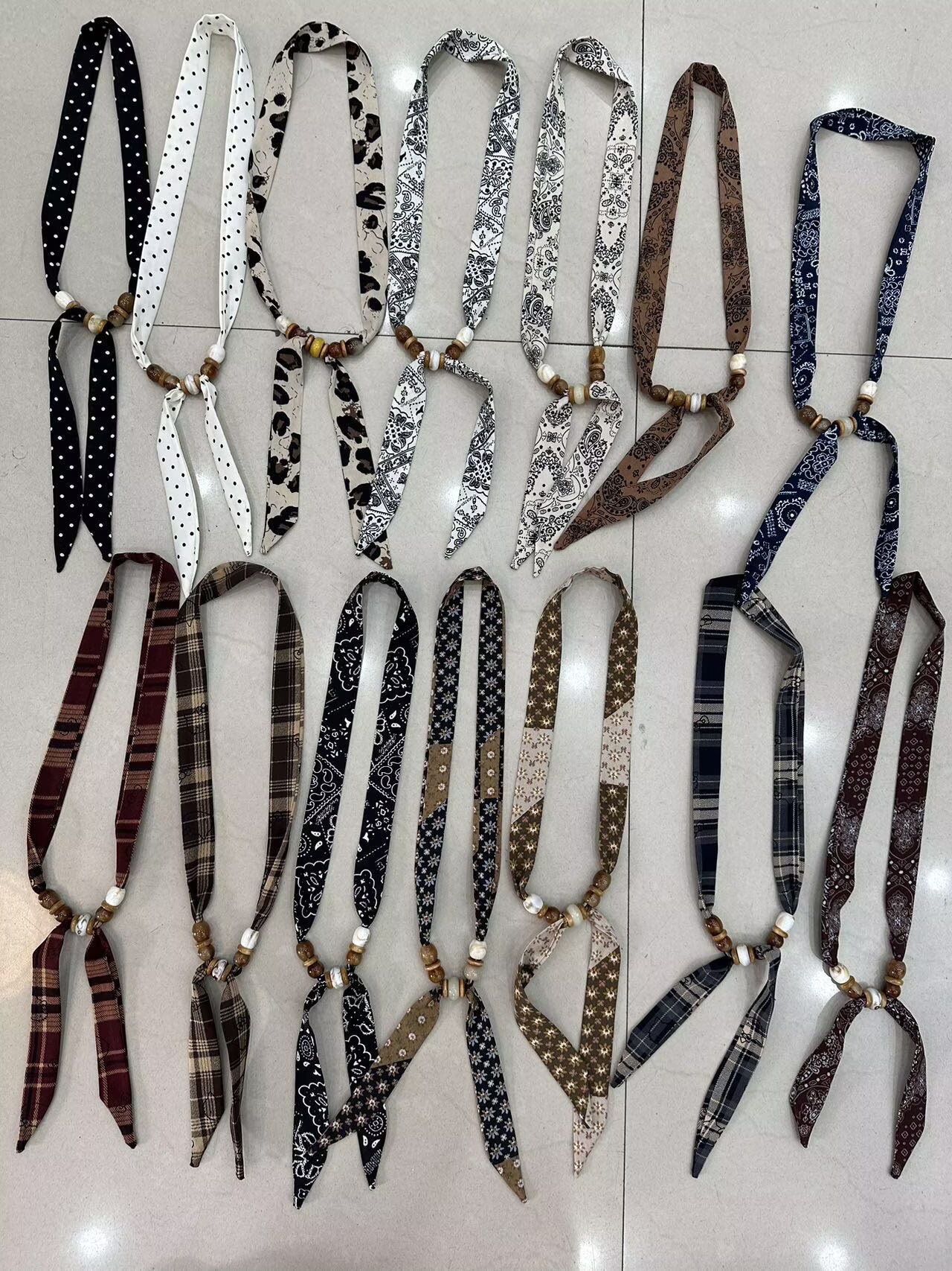 Hot seller 🔥 multi-functional beaded silk scarf chain ZZTY045# need more new styles ask me for pictures, welcome to purchase Application Scenario