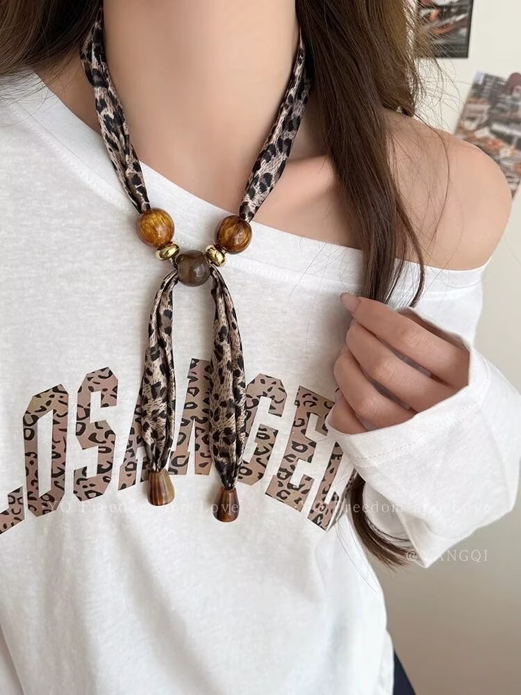 Hot seller 🔥 large bead multi-functional sweater chain scarf with ZZTY055# need more new styles ask me for pictures
