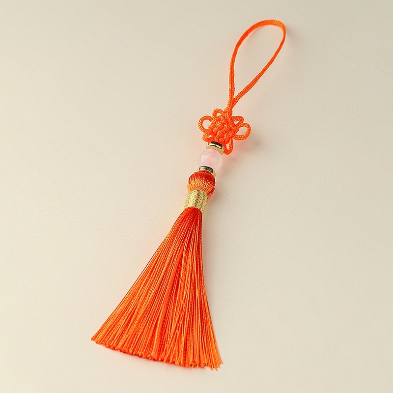 Small China tassel hanging tassel ancient style bookmark pendant, tassel red and gold pendant wholesale in stock for the Mid-Autumn Festival details Picture