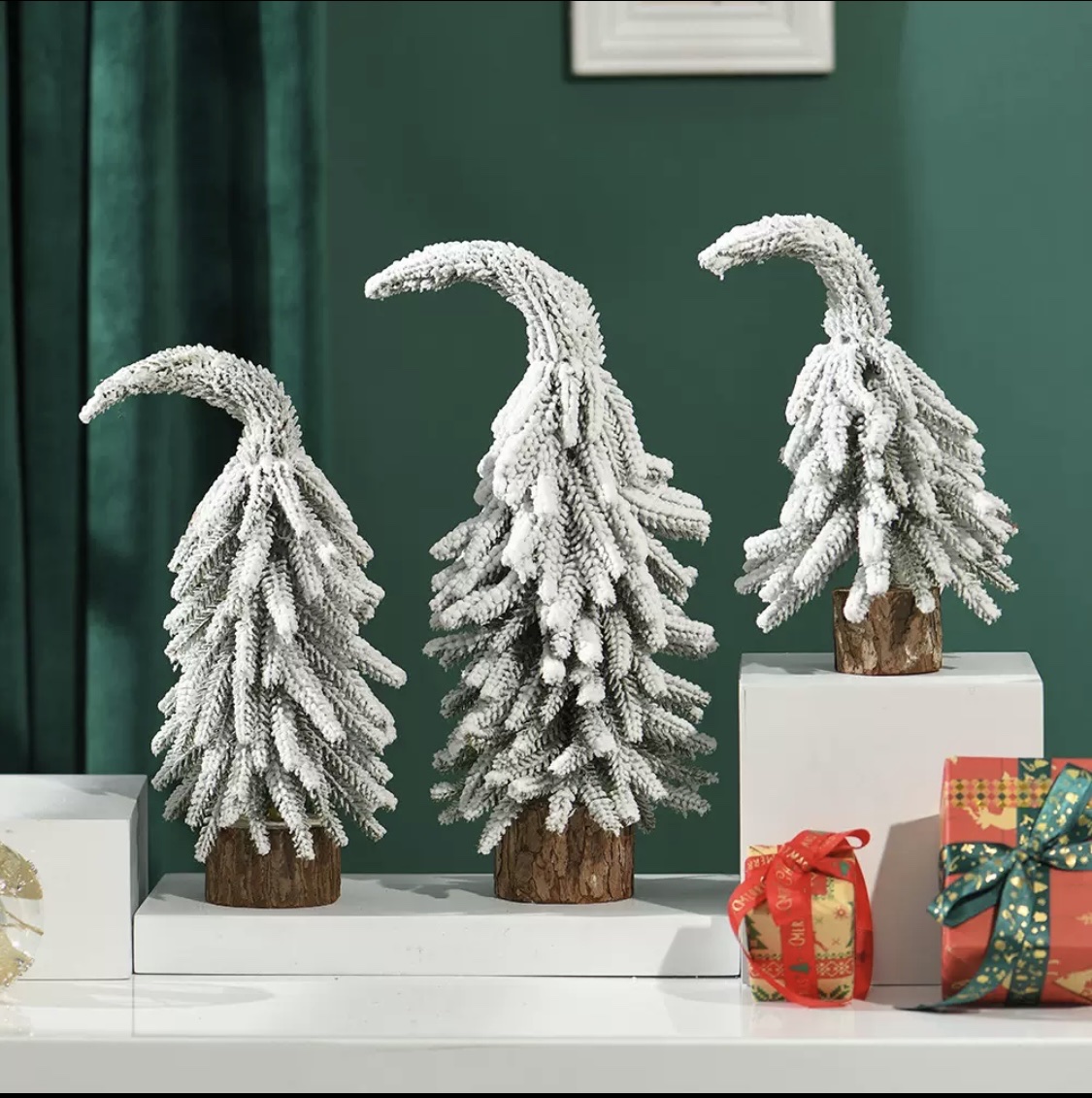 Cross-border new Christmas decorations, Christmas snowfall trees, multiple options available for wholesale of holiday scene decoration detail image 2