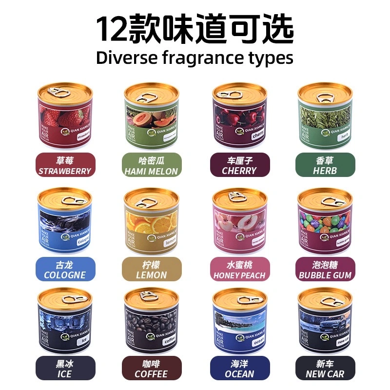 Cross-border aluminum cans, car aromatherapy cans, solid balm, car perfume, car odor removal, home and pet room freshness detail image 6