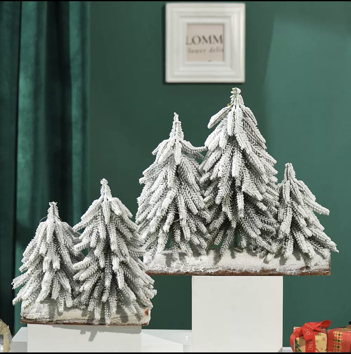 Cross-border new Christmas decorations, Christmas snowfall trees, multiple options available for wholesale of holiday scene decoration Specification image