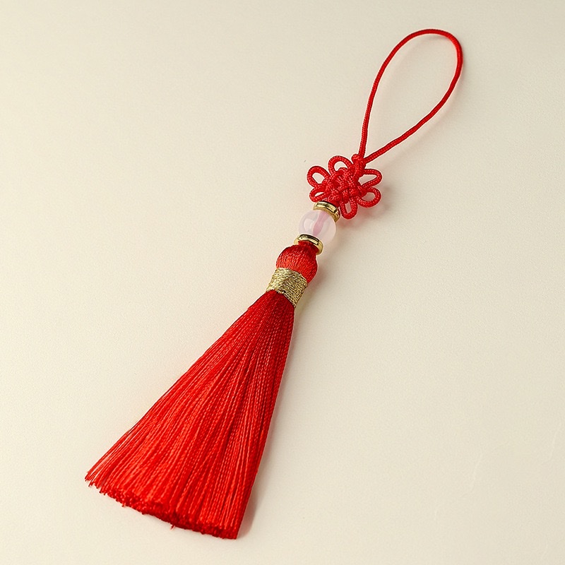 Small China tassel hanging tassel ancient style bookmark pendant, tassel red and gold pendant wholesale in stock for the Mid-Autumn Festival Specification image